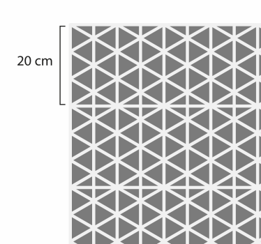 Triangular grey element kitchen vinyl carpet - TenStickers