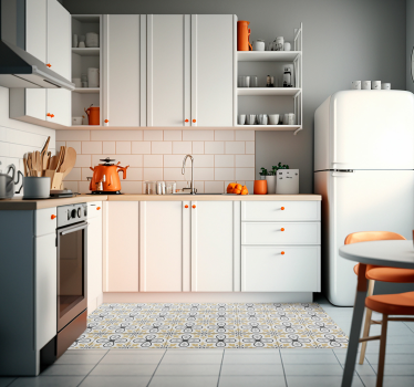 Kitchen retro tiles kitchen flooring - TenStickers