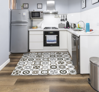 Kitchen tile  vinyl rug - TenStickers