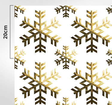 Golden snowflakes motif festive floor carpet - TenStickers
