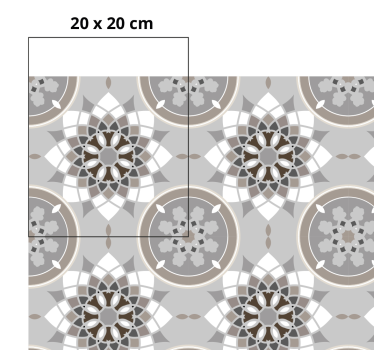 floor flower tile contemporary rugs - TenStickers