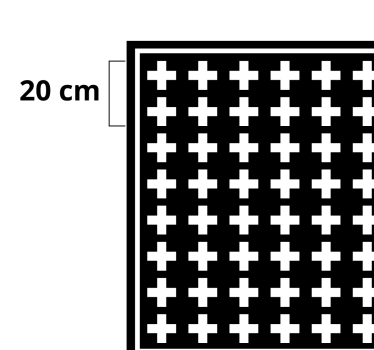 White and Black Cross minimalist carpet - TenStickers