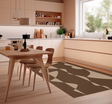 abstract brown kitchen vinyl carpet - TenStickers
