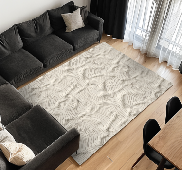 Abstract lines beige vinyl carpet - TenStickers