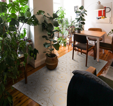 Abstract pattern of lines geometric rug - TenStickers