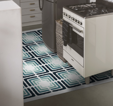 Abstract patterned shapes kitchen vinyl carpet - TenStickers