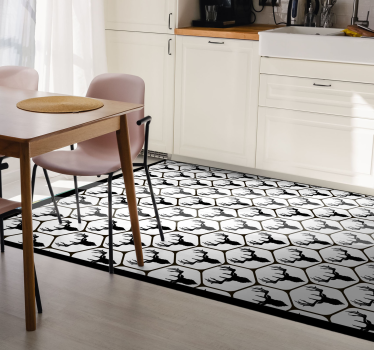 Antler pattern kitchen vinyl carpet - TenStickers