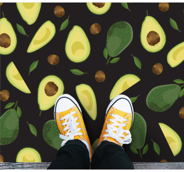 Avocado Motif kitchen vinyl carpet - TenStickers
