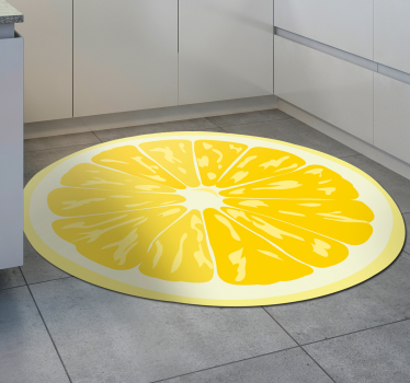 Bright lemon slice kitchen vinyl carpet - TenStickers