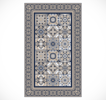 Brown vintage tile mat - TenStickers