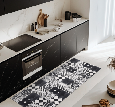 Cement "Ardesia" kitchen vinyl carpet - TenStickers
