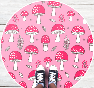 Charming Mushroom Illustration kitchen vinyl carpet - TenStickers
