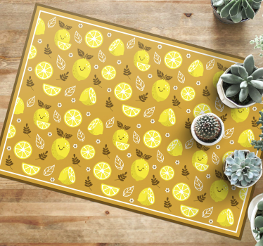 Cheerful Lemon Slice kitchen vinyl carpet - TenStickers