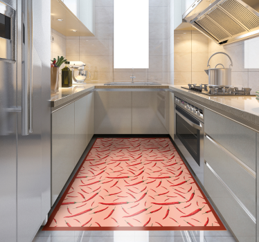Chili Pepper Pattern kitchen vinyl carpet - TenStickers