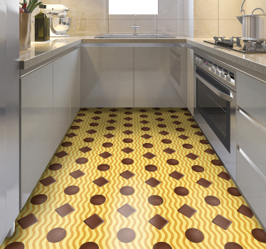 Chocolate pattern kitchen vinyl carpet - TenStickers