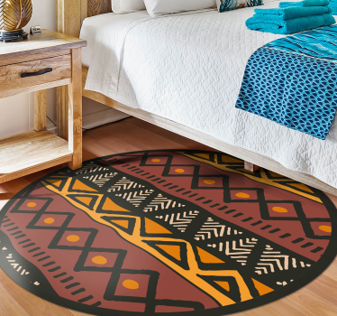 Circular African Pattern geometric carpets - TenStickers