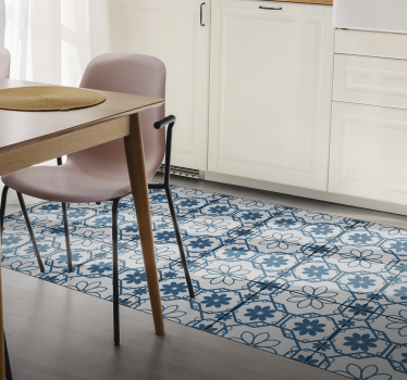 circular ties blue and white  contemporary rugs - TenStickers