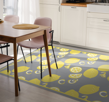 Citrus fruit motif kitchen vinyl carpet - TenStickers