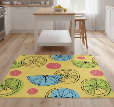 Citrus fruits kitchen vinyl carpet - TenStickers