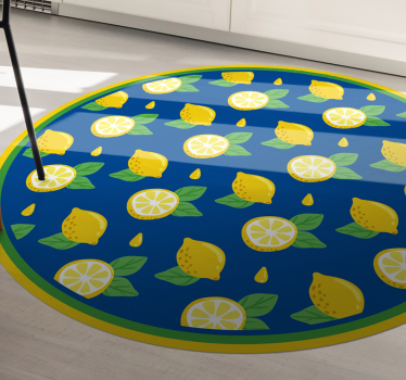 Citrus lemon design kitchen vinyl carpet - TenStickers