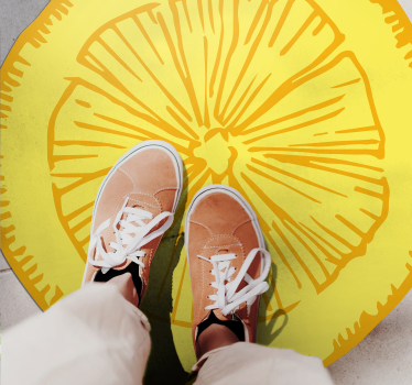 Yellow citrus slice kitchen vinyl carpet - TenStickers