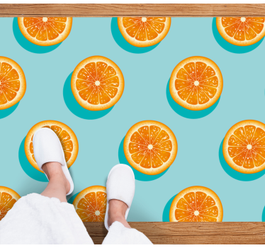 Citrus slice motif kitchen vinyl carpet - TenStickers