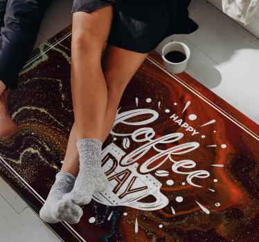 Coffee marble bespoke rugs - TenStickers