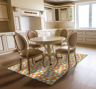 colorful hexagons geometric vinyl carpet - TenStickers