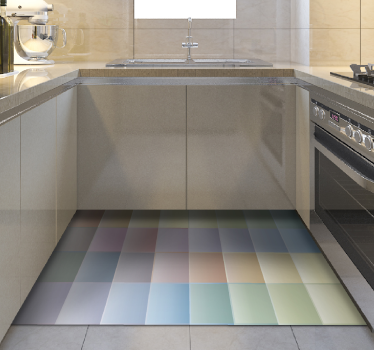 Colorful Pixelation kitchen vinyl carpet - TenStickers