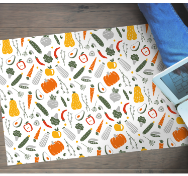 Colorful Vegetable Collection kitchen vinyl carpet - TenStickers