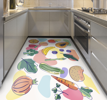 Colourful fruits.  kitchen flooring - TenStickers