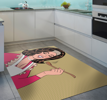 Cooking Cartoon Character kitchen vinyl carpet - TenStickers