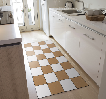 Checkerboard Pattern Decor kitchen vinyl carpet - TenStickers