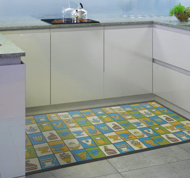 Culinary Patterns kitchen vinyl carpet - TenStickers