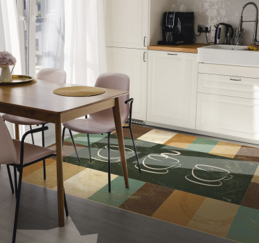 cup of coffe advertisment bespoke rugs - TenStickers