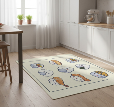 Cute sushi kitchen vinyl carpet - TenStickers