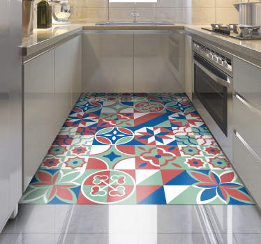Different patterns vinyl kitchen rug - TenStickers