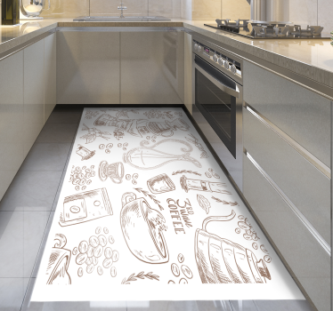 espresso coffee fancy glass contemporary rugs - TenStickers