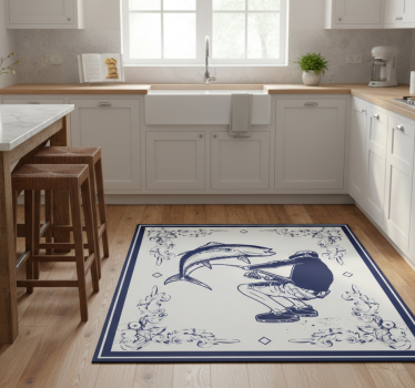 Fisherman kitchen vinyl carpet - TenStickers