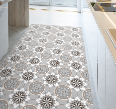 floor flower tile contemporary rugs - TenStickers