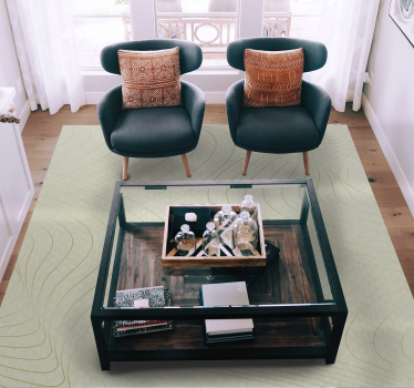 Flowing Line Art minimalist vinyl carpet - TenStickers