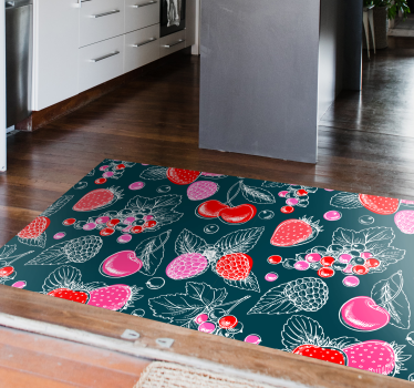 Fruit array illustration kitchen vinyl carpet - TenStickers