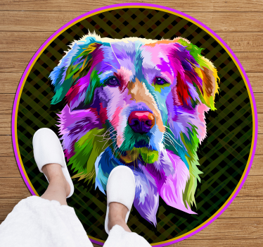 Golden retriever Pop Art animal mat - TenStickers