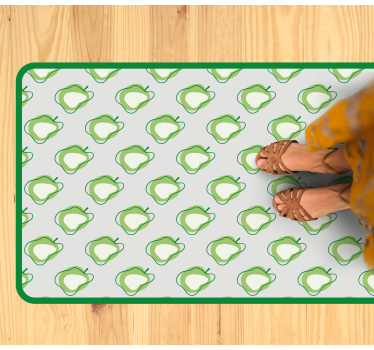 Green Pear Pattern kitchen vinyl carpet - TenStickers
