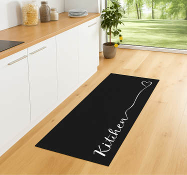 Heart cursive letter kitchen vinyl carpet - TenStickers