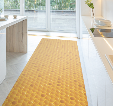 Honeycomb concept kitchen vinyl carpet - TenStickers