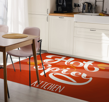 Hot spicy statement kitchen vinyl carpet - TenStickers