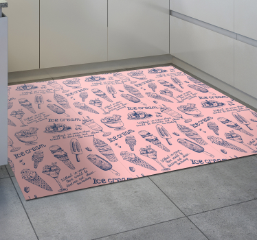 Ice cream delights kitchen vinyl carpet - TenStickers