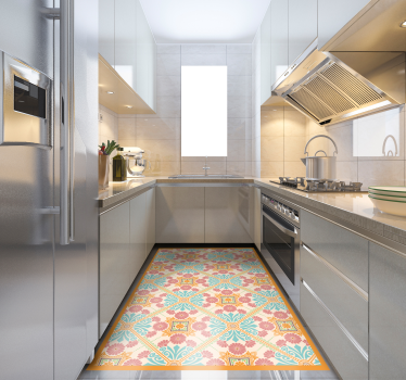 Kitchen colorful mosaic kitchen vinyl carpet - TenStickers