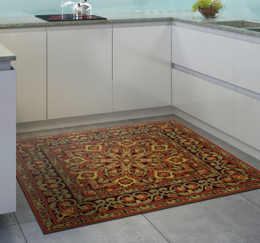 Kitchen persian mandala effect kitchen flooring - TenStickers